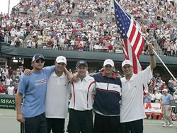 A thrilling second tiebreak that so nearly gave Mike and Bob Bryan their 17th consecutive set in Davis Cup play was prized from their grasp by <a href='http://www.tennis-x.com/playernews/Ivan-Ljubicic.php' id=namelink>Ivan Ljubicic</a> and <a href='http://www.tennis-x.com/playernews/Mario-Ancic.php' id=namelink>Mario Ancic</a> who sent Croatia into the third day of this World Group tie with an unexpected 2-1 lead over the United States.